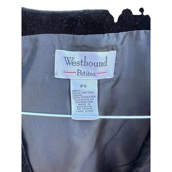 Westbound Petites Women's Black Christmas Cute Snowman Vest Size Petite Small - Picture 4 of 7